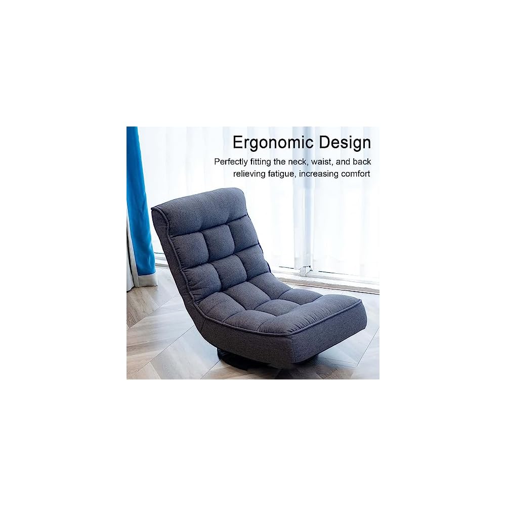 360 Degree Swivel Gaming Chair for Adults, Folding Floor Sofa Chair,Multi Position Adjustable Comfortable Lazy Chair,Suitable for Watching TV, Reading, Playing Video Games