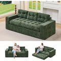 Hobestluk 2 in 1 Chenille Couch for Small Space Boneless Floor Sofa